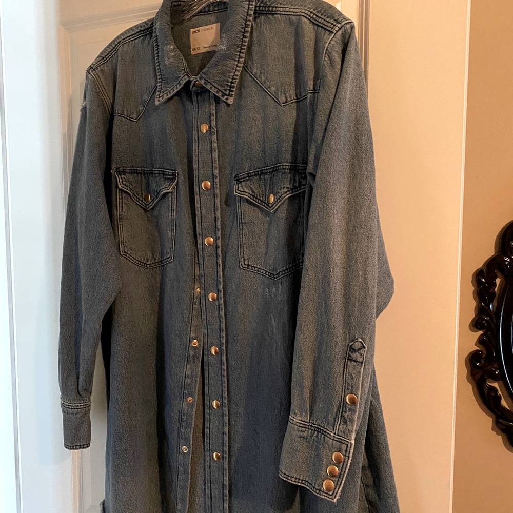 ASOS Maternity Distressed denim top